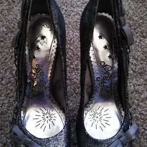 Glitter Bow High Heels